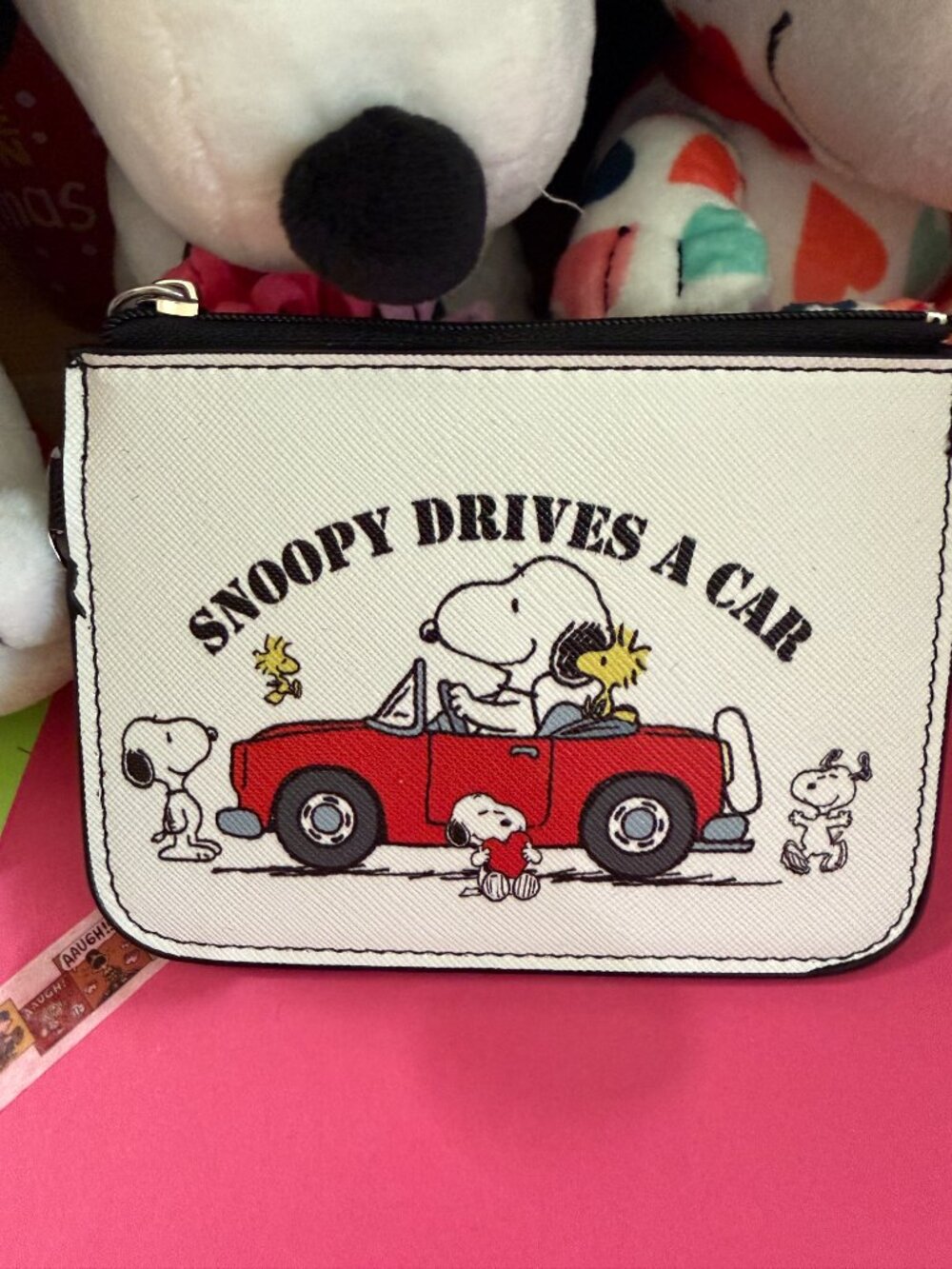 Cute Snoopy ID Wallet 🐶 Handmade Coin Purse Keyring Gift